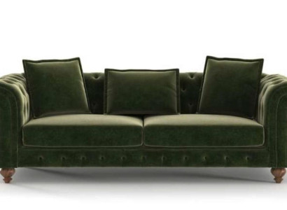 Grüner Chesterfield Textil Dreisitzer Luxus Couch Wohnzimmersofas Stil